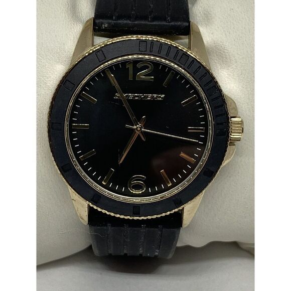 Sketchers SR6086 Women's Silicon Analog Black Dial Quartz Wrist Watch CM448 - Picture 1 of 11